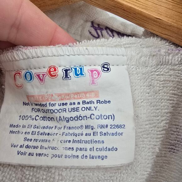 Vintage Coverups Kids Terry Cloth Hooded Winnie The Pooh Robe Swim Coverup Small - Picture 3 of 7